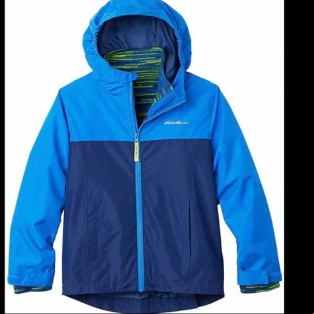 - Eddie Bauer Large Boys Snow jacket with removable fleece insert BLUE